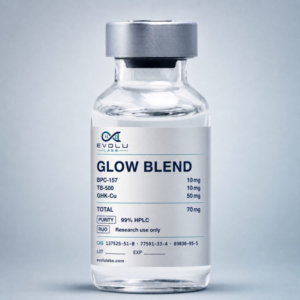 GLOW Blend: BPC-157/TB-500/GHK-Cu (70mg)